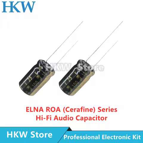 10pcs/lot 100uF 25V 10X16mm ELNA ROA ( Cerafine ) Series HiFi Audio Capacitor 100UF25V 10*16mm New a