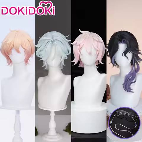 IN STOCK Dahlia Ifa Pantalone Wig Game Genshin Impact DokiDoki Men Pink Hair Mondstadt Ifa Dahlia Bo