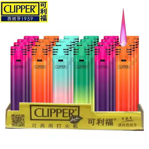 Spain Clipper Lighter Windproof Flame Nylon Jet Lighter Butane Gas Torch Lighter Smoking Gift For Me