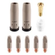 TURE <br> 9Pcs 24KD Coating Protection Nozzle 1.0mm MIG Torch Gas Nozzle Tip Holder of 24KD MIGMAG W