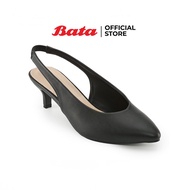 Bata บาจา รองเท้าผู้หญิงส้นสูงแบบรัดส้น รองเท้าแฟชั่น สวมใส่ง่าย สูง 1 นิ้ว สำหรับผู้หญิง รุ่น JUDY สีคาราเมล 6613650 สีดำ 6616650