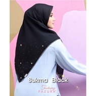 BLACK SUKMA - Tudung Fazura Plain in Black + LAST New Limited Hot Item