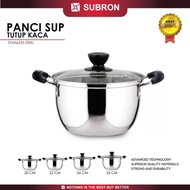 SUBRON Multipurpose Soup Pot Stainless Steel Soup Pot Glass Lid Soup Pot