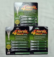 4 Yards More Golf Tees 4" - Green - 3 Packs of 4 - (11926)