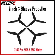 NEW NEEBRC 4PCS 7040 7 Inch 3-Blade 7X4X3 PC CW CCW 7inch FPV Propeller For 2806.5 M2807 Motor FPV R