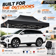 【24H Shipping】Khemah Niaga 10x20FT Heavy Duty Folding Canopy Full Set Waterproof Outdoor Tent Parkin