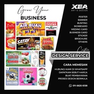 Custom Design Banner Poster Signboard Kad kahwin Graphic Design Service