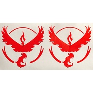 2x Pokemon Go Team Valor Symbol Car Window Laptop Vinyl Decal Sticker Pokémon