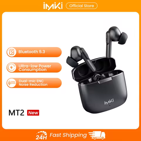 IMIKI MT2 Earphones Full In-Ear Dual-mic ENC Noise Reduction Sports Headset BT 5.3 IPX4 Waterproof W