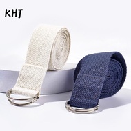 KHJ Exercise Straps, Adjustable D-Ring Buckle Flexibility Yoga Strap,  Durable Cotton 1.8mx3.8cm Fit