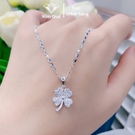 925 silver necklace, lucky 4 leaf pendant - PRECIOUS SILVER