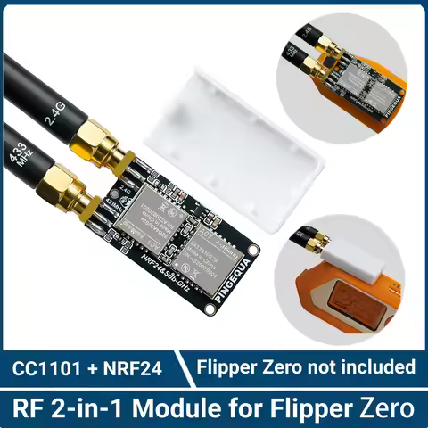 Flipper Zero 2-in-1 RF Development Board NRF24 + CC1101 Wireless Module 2.4GHz & 433MHz Auto Switch 