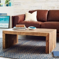 Retro Hotel Decoration Square Small Coffee Table Sofa Side Log Low Table Lonely Style Distressed Sol