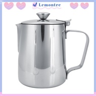 LEMONTRE Coffee Frothing Pitcher, Stainless Steel Handle Design Milk Frothing Pitcher, Latte Coffee 