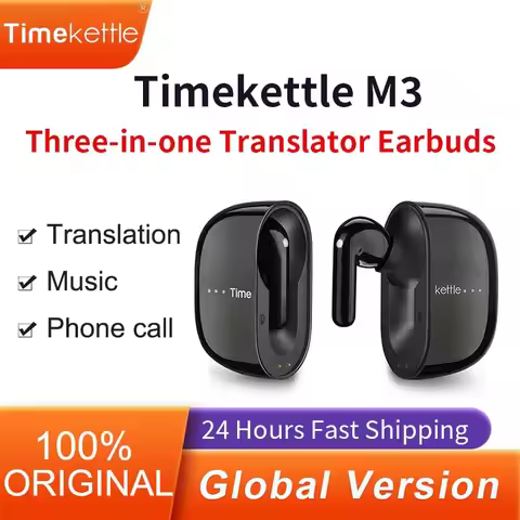 TimeKettle M3 Language Simultaneous Translator Headset Business Interpretation Earphone Travel Voice