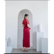 Aurelia dress, premium dress, Tile material, pearl embroidery, Satin, velvet zipper