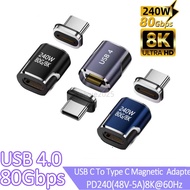 KAIYUE 240W USB4.0 80Gbps Thunderbolt5 Magnetic Type-C OTG USB C To USB-C Fast Charge Magnet Convert