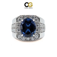 CG Premium Lab Corundum Sapphire Men’s Ring – Luxury Meets Bold Character