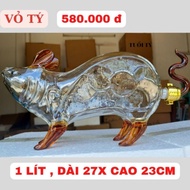 Mouse-shaped glass wine bottle 1L