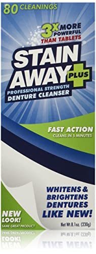 ▶$1 Shop Coupon◀  Stain Away Plus Denture Cleanser, 8.1-Ounce (Pack of 3) (Bonus pack 90 for the P.R