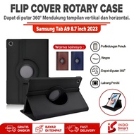 Samsung Tab A9 8.7" Case | Samsung Tab A9 Casing | SM-X110 X115 Rotary Leather Casing Flip Cover