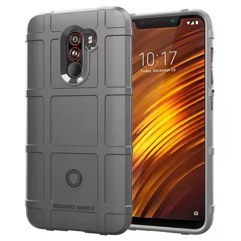 For Pocophone F1 Armor Heavy Duty Shield Case Soft Back Cover for xiaomi pocophone f1 Shockproof Sil