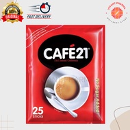 Cafe21 No Sugar Added 2 in 1 Instant Coffee Mix 300g (12g x 25 Sticks)
