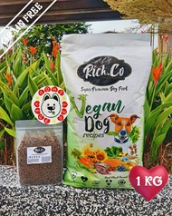 RICH.CO SUPER PREMIUM VEGAN / VEGETARIAN RECIPES DOG FOOD 1 KG REPACK