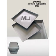 3 Pcs oven hock Dry Cake Pan Perch/ bima/ 28x24 - 28x28 - 30x25 premium Quality Non-Stick nastar Tra