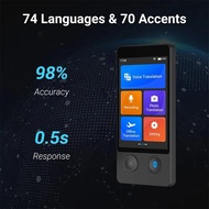 【QUT】-Portable W12 AI Voice Translator 144 National Language Intelligent Real-Time Translation Text 