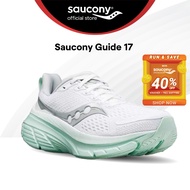 Saucony Guide 17 Road Running Stability Shoes Women's - WHITE/JADE S10936-240