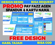 SPANDUK PAY FAZZ AGEN FREE DESIGN (BISA CUSTOM SESUAI PESANAN)
