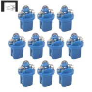 10Pcs LED Bulb Meter Dash B8-5D T5 Lamp with Holder Blue Tuning Auto Car Light