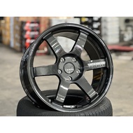 NEW 18X9.5J AOW TE37 Saga Rim (set of 4) Dark Gunmetal 5X120 for Honda Civic Type R FK8 FL5