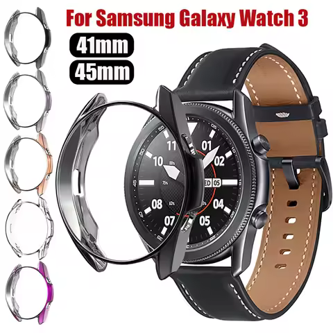 Case For Samsung Galaxy Watch 3 45mm 41mm Protective Cover Soft TPU Screen Protector Bumper Cases Fo
