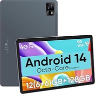 weelikeit 10.1'' Android 14 Tablet 128GB Storage+12(6+6) GB RAM 1TB TF Octa-Core, 2K Display, 6000mA