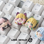 Blue Archive Keycap 3D Creative Cute Sweet Cartoon MX Switch Mechanical Keyboard Resin Keycaps DIY P