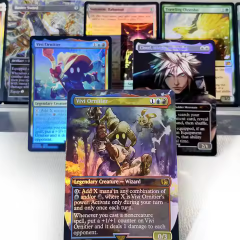 FIN FIC FOIL4-001 Tcg proxy magical cards Cloud, Midgar Mercenary Summon Bahamut Vivi Ornitier Light