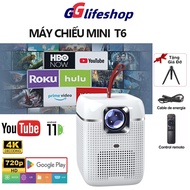 Mini projector T6 Android 11.0 Full HD Automatic Keystone WiFi2.4/5G Connects to phone, laptop, ios 