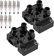 BDFHYK 2 Ignition Coil Pack DG530 and 8 Iridium Spark Plug SP432 Compatible with Ford E150 F150 F250