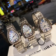 Baojia Gilt Snake Shadow Wrist Watch Snake-Shaped Steel Band Mother-of-Pearl Face Ladies Watch Snake