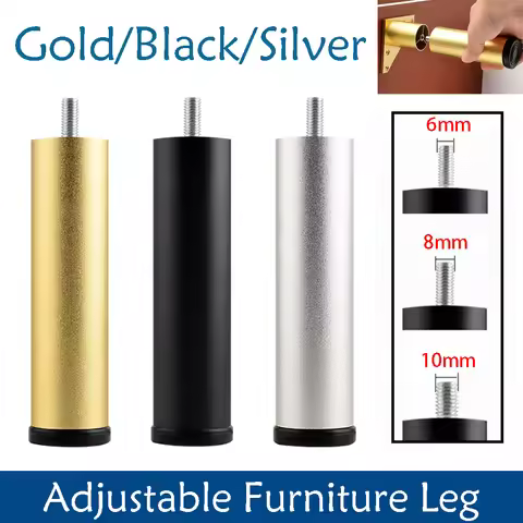 Adjustable Furniture Leg M6 M8 M10 Aluminum Alloy Table Legs For TV Cabinet,Wardrobe,Raised Refriger