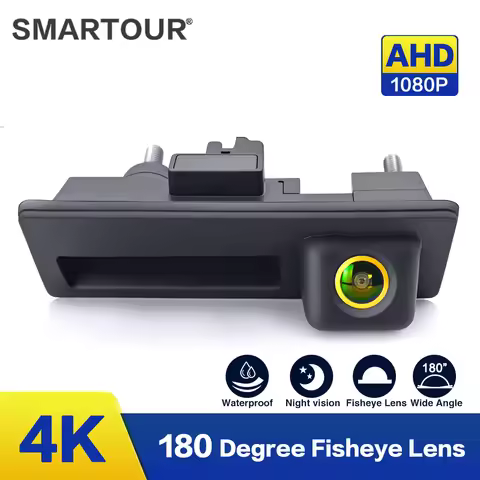 4K CCD AHD 1080P 180° Car Rear View Trunk Handle Camera For VW Passat Golf Polo B6 B7 Jetta Tiguan T