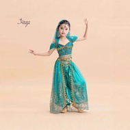 Female Children Princess Jasmine Dance Performance Costume Indian Dance Exotic Style Xinjiang Ethnic