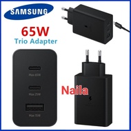 SAMSUNG 65W PD Power Adapter Trio Super Fast Charger Adapter Original 100%