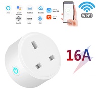 Smart UK Standard 16/20A Smart Wifi Plug Tuya WiFi Socket Adapter Remote Control Socket Adaptor Wall