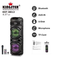 KINGSTER KST-8812 Bluetooth and Wireless speaker 8.5*2inch P.M.P.O 6800W