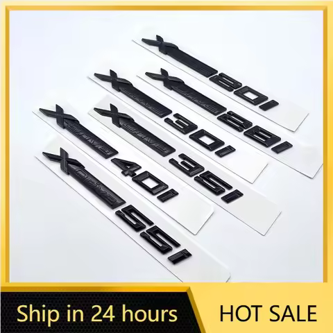 Glossy Black New XDrive 20i 25i 28i 30i 35i 40i 48i 50i Fender Emblem For BMW X1 X3 X4 X5 X6 X7 Car 