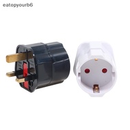 eatopyourb6] EU Euro 2 Pin To UK 3 Pin Plug AC Universal Adapter Travel Converter European NEW