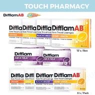 Difflam AB Sore Throat Lozenges 6's/Pack & 12's/Box ( Orange / Lemon / Blackcurrant / Honey Lemon/ H